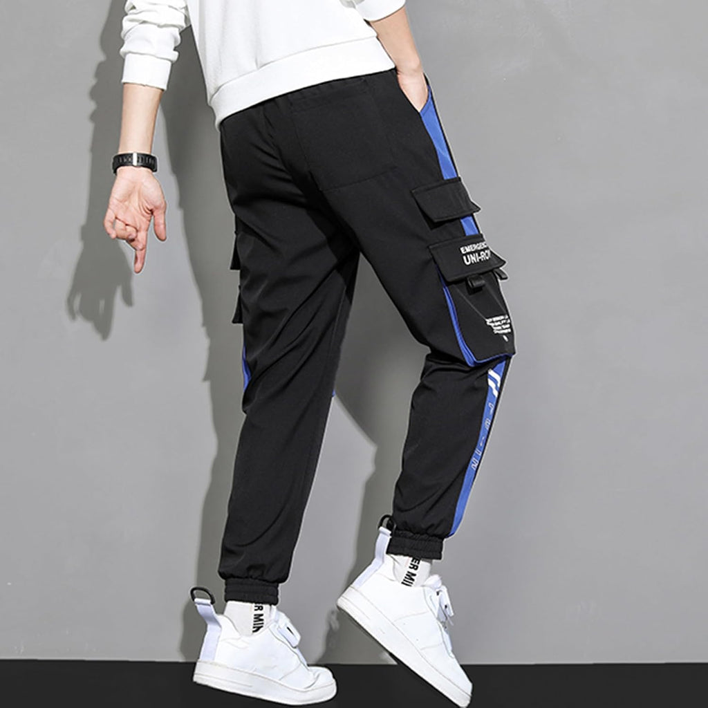 XYXIONGMAO Streetwear joggingbyxor casual sportbyxor säckiga vardagliga techwear hiphop träningsbyxor svarta cargobyxor för män