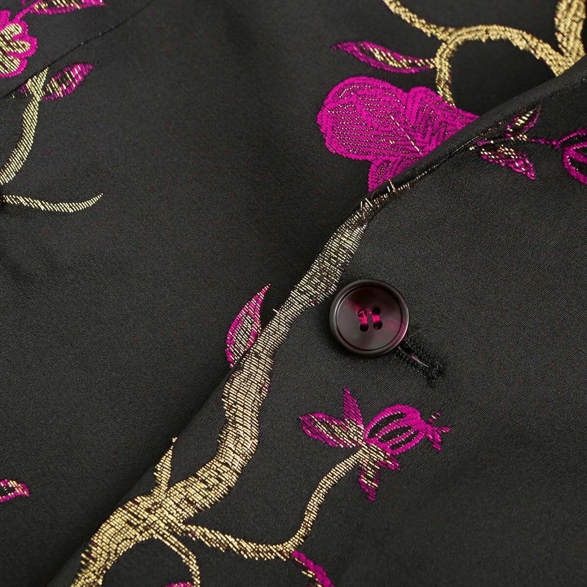 YOUTHUP Broderi blazer för män smal passform blommig kostym jacka snygg blommig smoking jackor