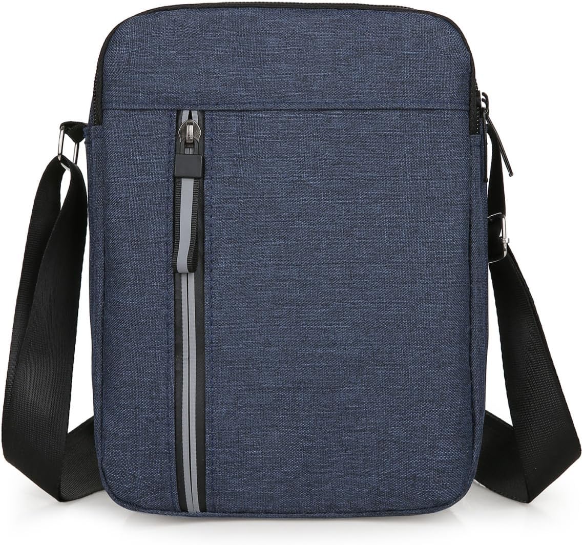 Aucuu Axelväska för män, Oxford Crossbody väska, vattentät liten sidoväska för män, ledig handväska, messengerväska med dragkedja och justerbar rem, lätt bröstväska för daglig användning, arbete