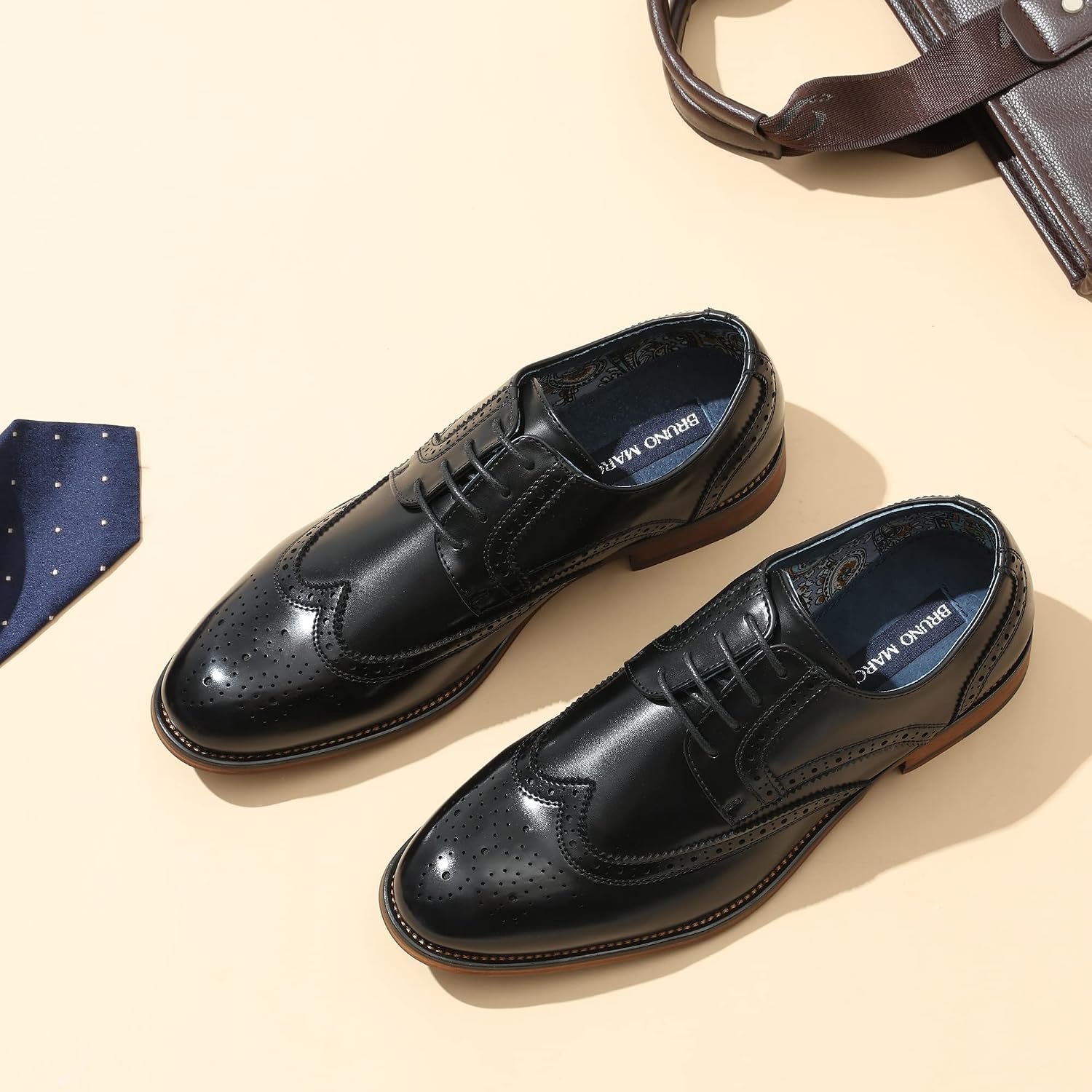 Bruno Marc Klassiska Oxfords formella finskor för män Brogues Derbys Louis
