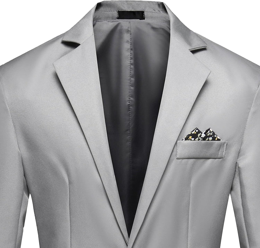 Herr smal passform en knapp blazer jacka notch kavajslag svart trim ficka solid sportdräkt kappa för vardaglig fest bal