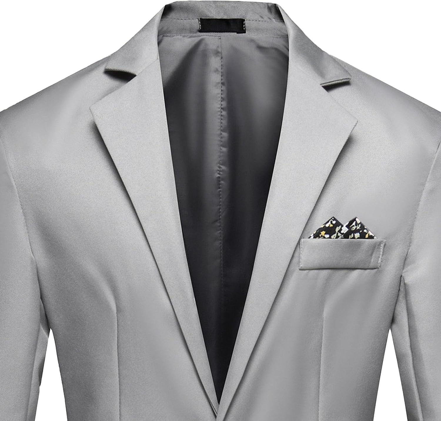 Herr smal passform en knapp blazer jacka notch kavajslag svart trim ficka solid sportdräkt kappa för vardaglig fest bal