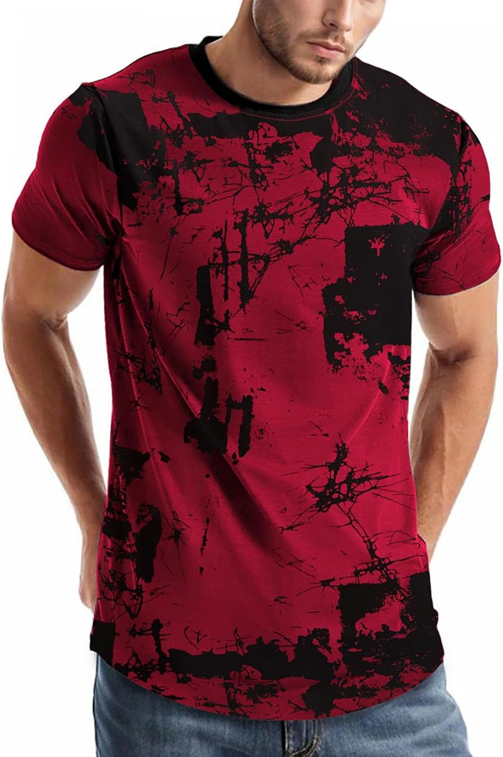 comefohome Män T-shirts grafiskt mode t-shirt Storbritannien vardaglig kortärmad t-shirt toppar hipster hip hop t-shirts cool skjorta