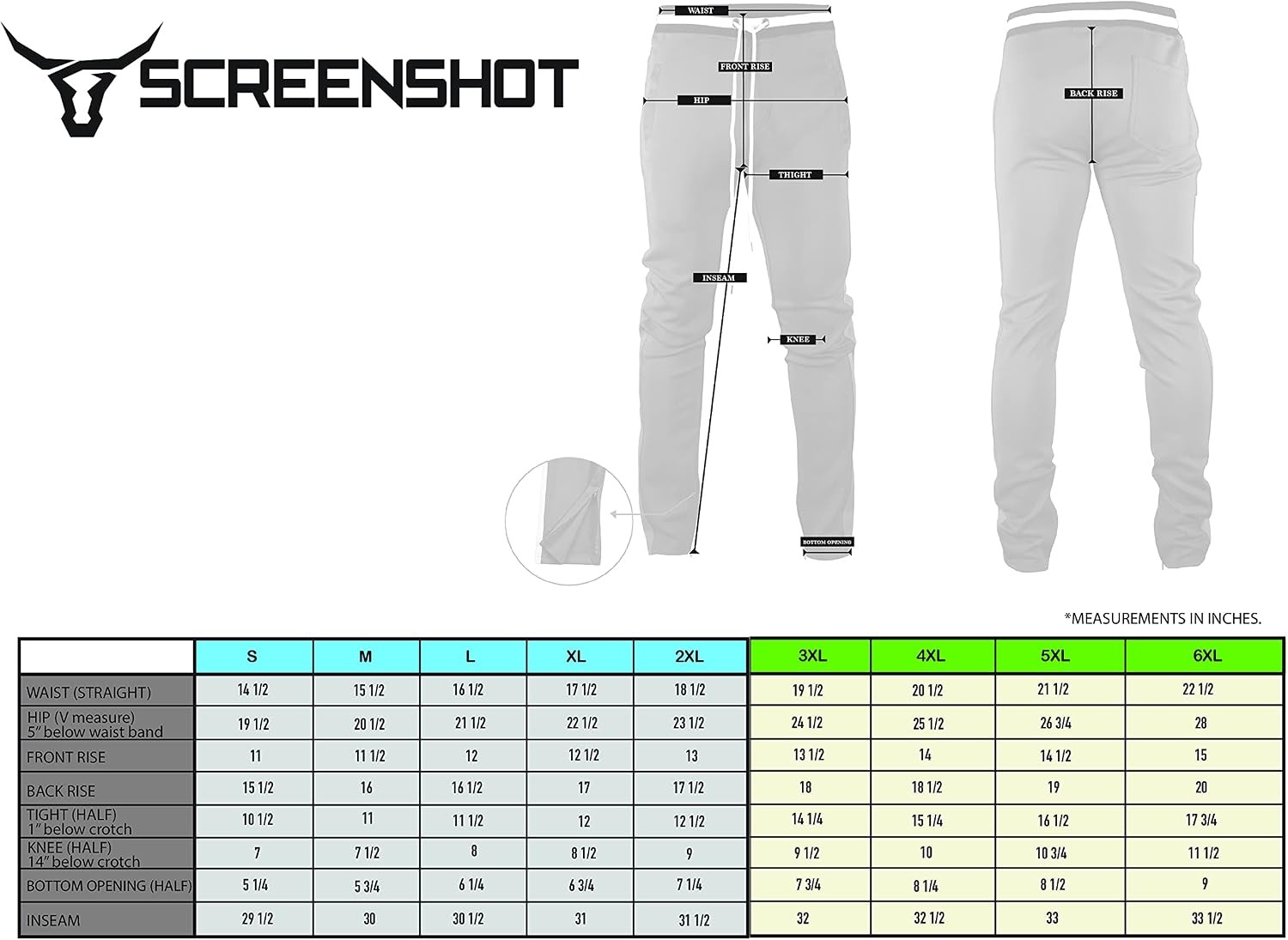 SCREENSHOT Herr Hip Hop Premium Slim Fit Track Byxor
