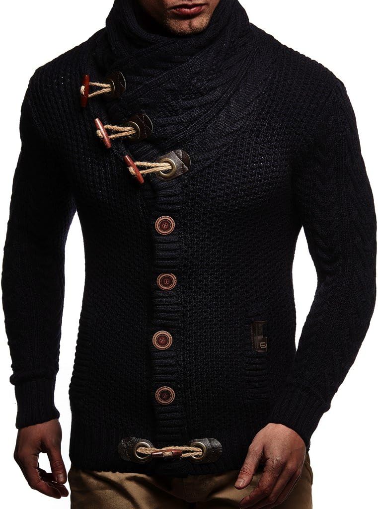 Leif Nelson Herrcardigan, jacka med sjalkrage, LN-4195