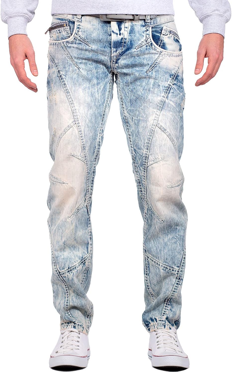 Cipo & Baxx Regular Jeans för män, Blå – 32