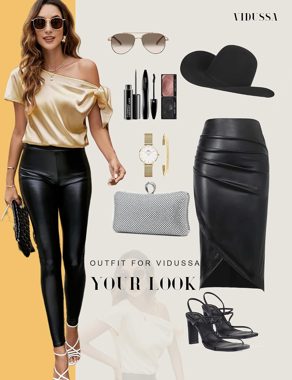 VIDUSSA Dam Off Shoulder Silk Toppar Casual Kortärmad Asymmetrisk Nacke Satin Blus Skjortor