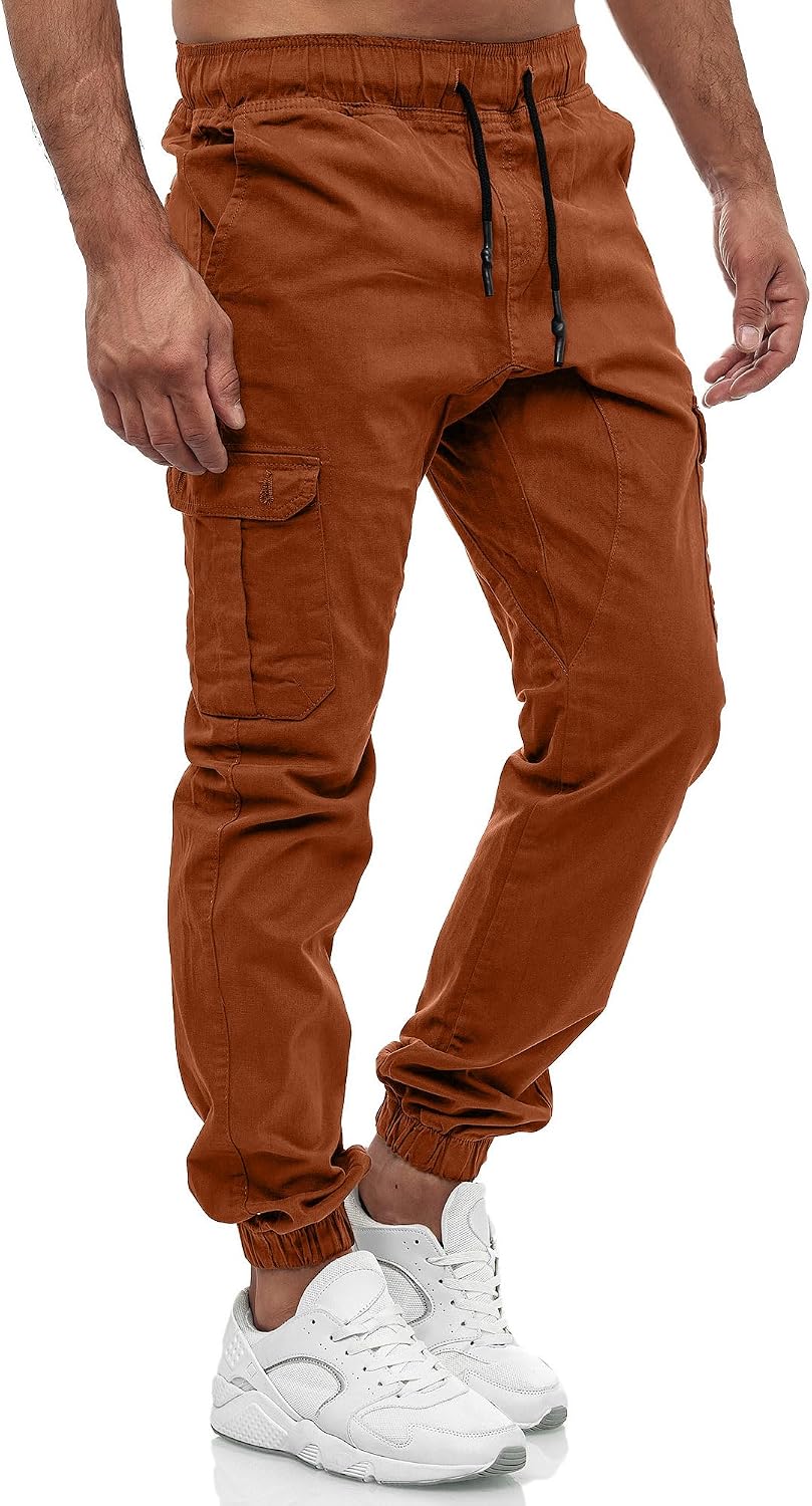 Tazzio cargobyxor herr, cargobyxor, joggingbyxor, chinos, normal passform, jeans 16610