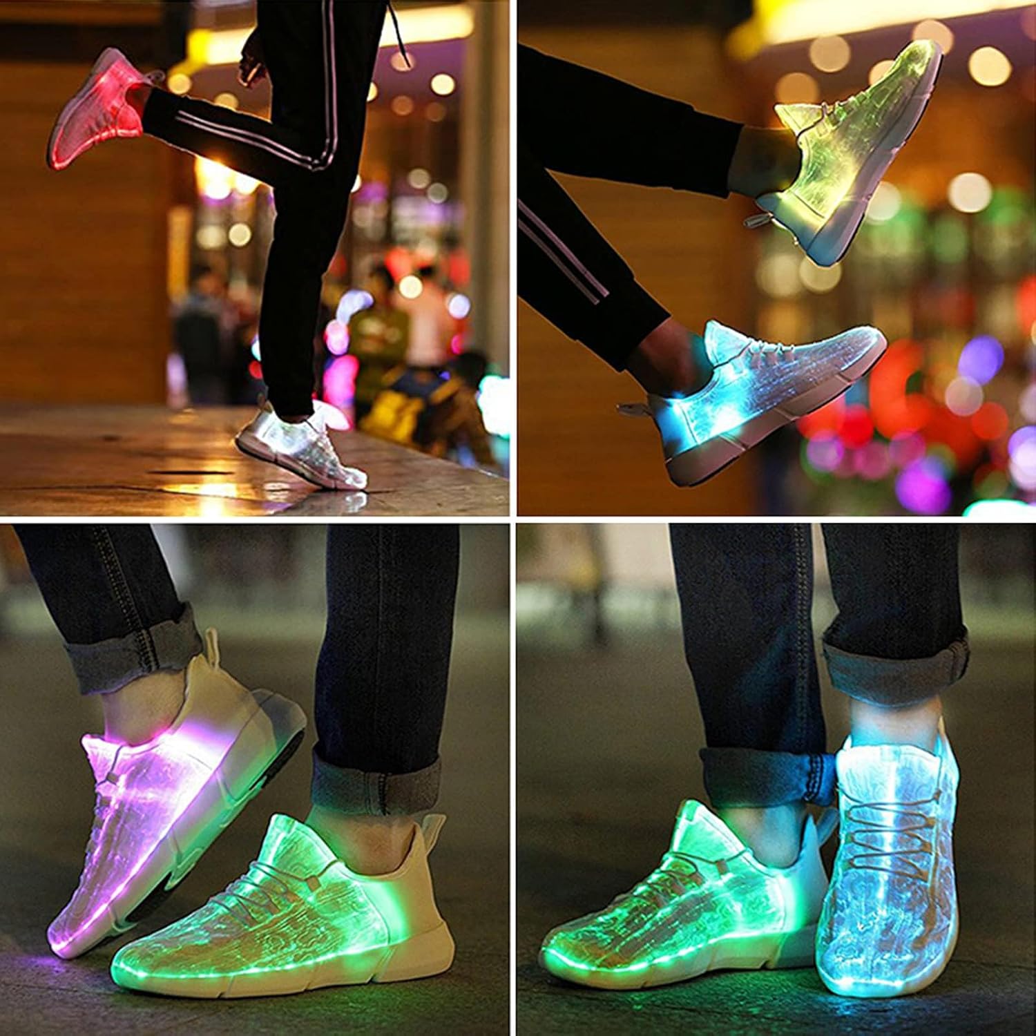 LED skor,CE Certifierad,7 färger LED Sneakers med sko lampor av Alla hjärtans jul dans fest med jul, nyår