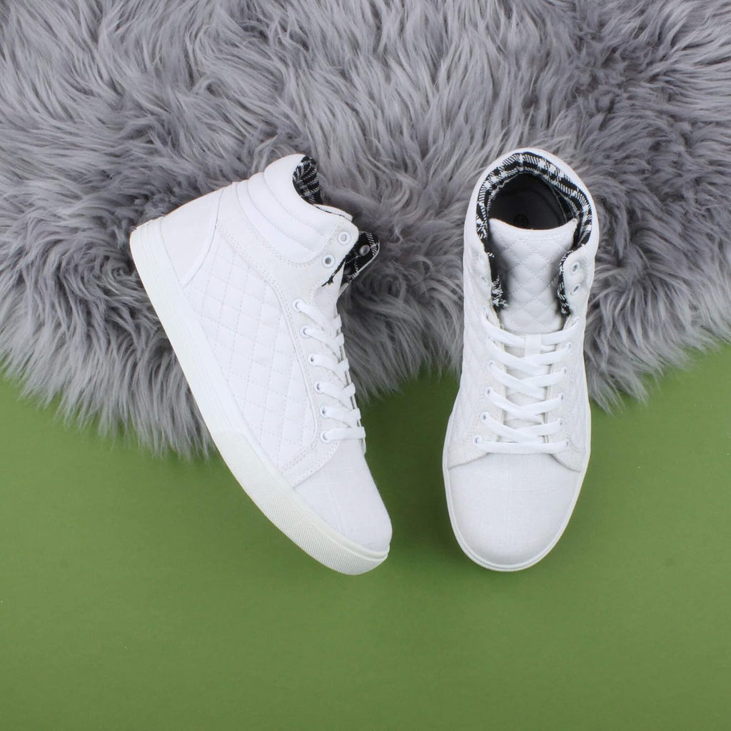 Ajvani Platt snörning för män quiltad vardaglig hög topp ankelstövlar sneakers storlek.
