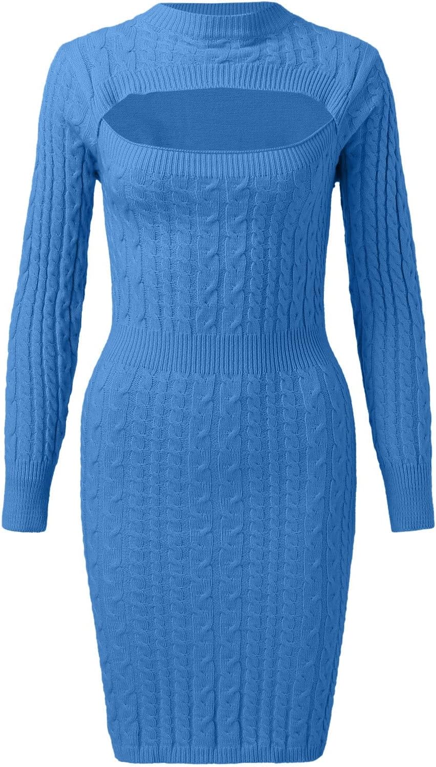 Dam Långärmad Stretchig Bodycon-klänning