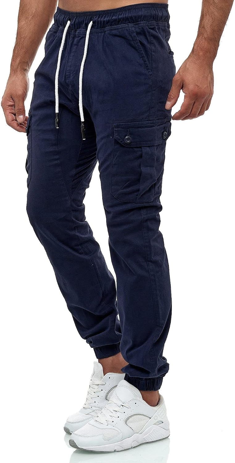 Tazzio cargobyxor herr, cargobyxor, joggingbyxor, chinos, normal passform, jeans 16610