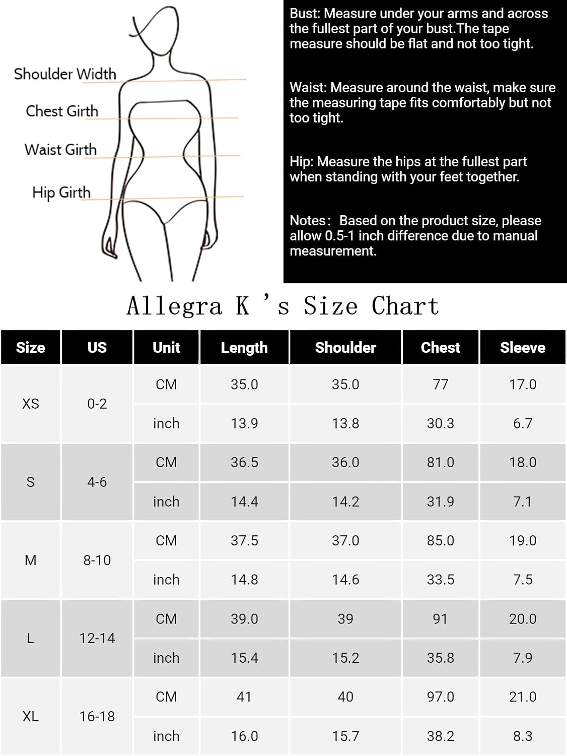 Allegra K damer crop-top ribbstickad sexy-kedja front kortärmad klubb party blus