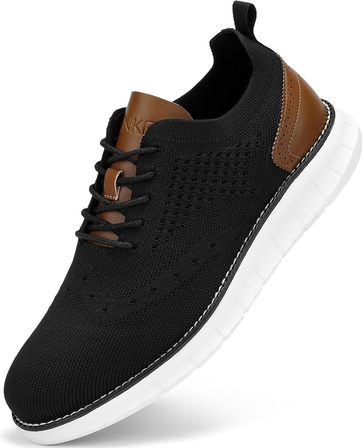 SVNKE mäns Oxfordskor formella promenadskor finskor klassiska halkfria business vardagsskor snörning lätt sneaker