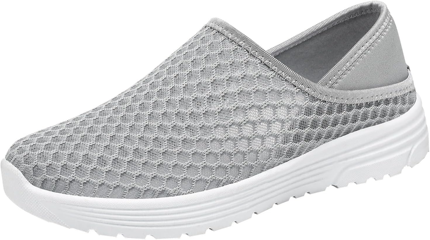 Legere bekväm snörfri herrsneakers, ventilerande herrsneakers, mjuk stickad topp, ortopediska slip-on skor, halkfria mjuka innersulor för fitness löpning promenader