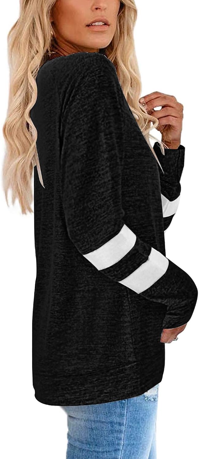 MOLERANI Långärmad rund hals lediga T-shirts blusar sweatshirts tunika toppar för vintern