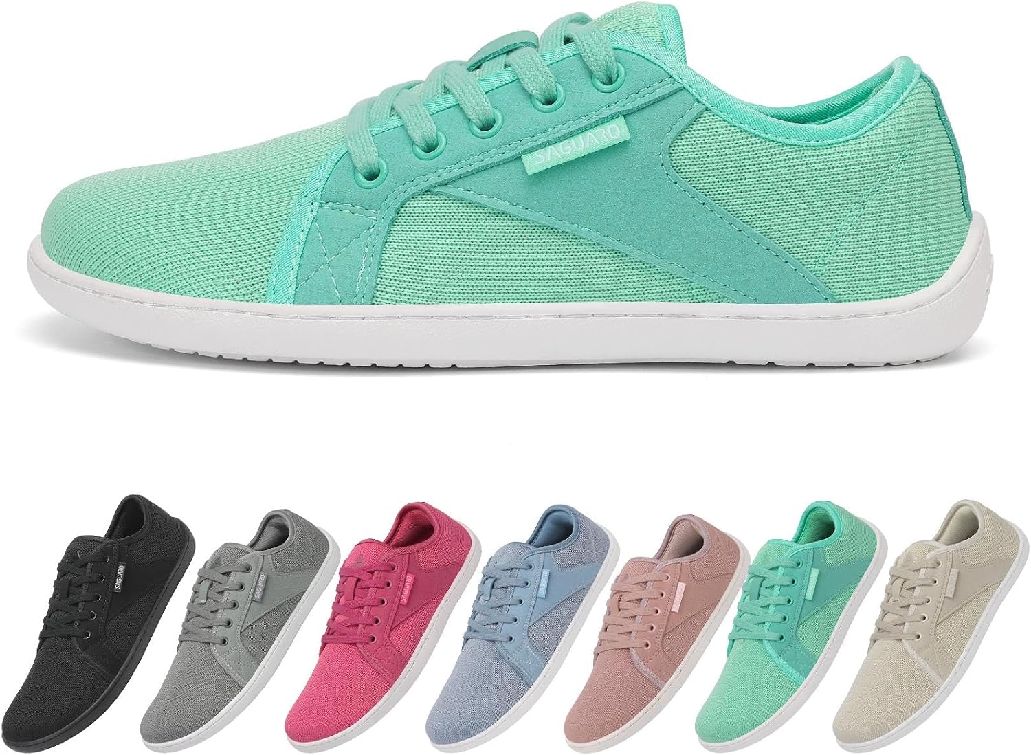 SAGUARO Unisex Knit Barfoot skor med Zero Drop Sula, Luck , Storlek 36–48