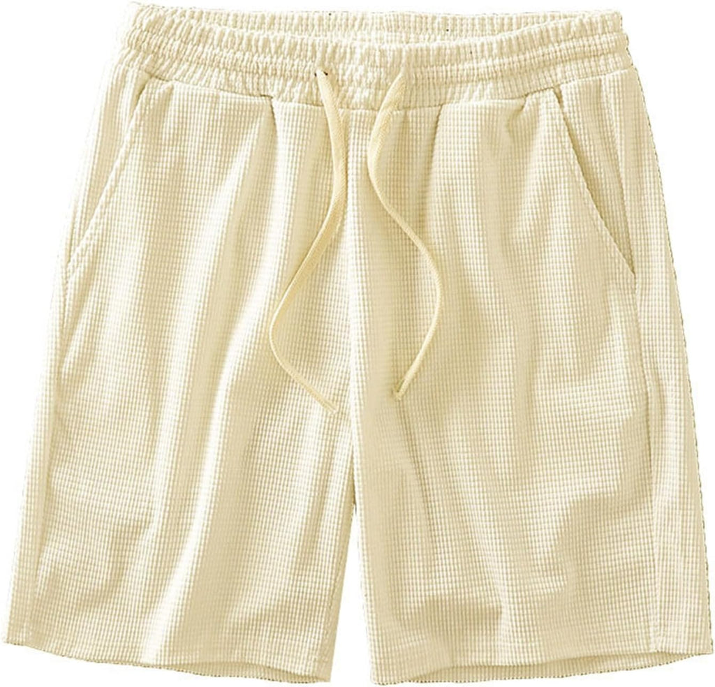 Herr Shopping Shorts För Stadsvandring Senior Man Lätt Skrynkelfri Stretch Andas Många Fickor Praktisk Elastisk Midja