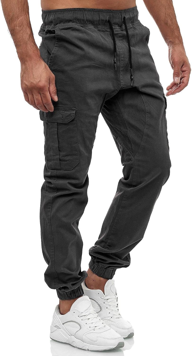 Tazzio cargobyxor herr, cargobyxor, joggingbyxor, chinos, normal passform, jeans 16610