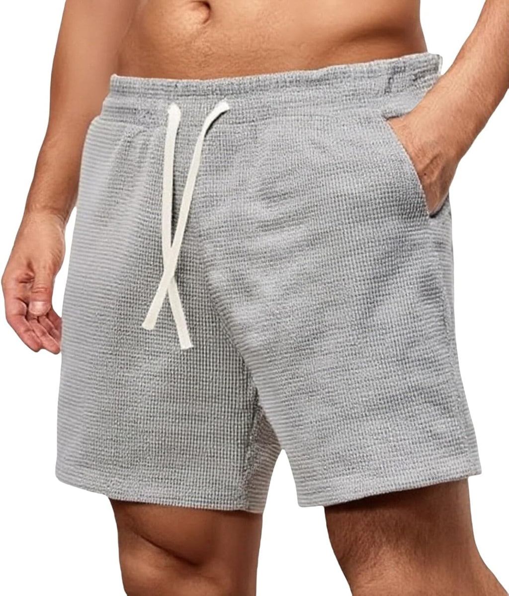 Herr Shopping Shorts För Stadsvandring Senior Man Lätt Skrynkelfri Stretch Andas Många Fickor Praktisk Elastisk Midja