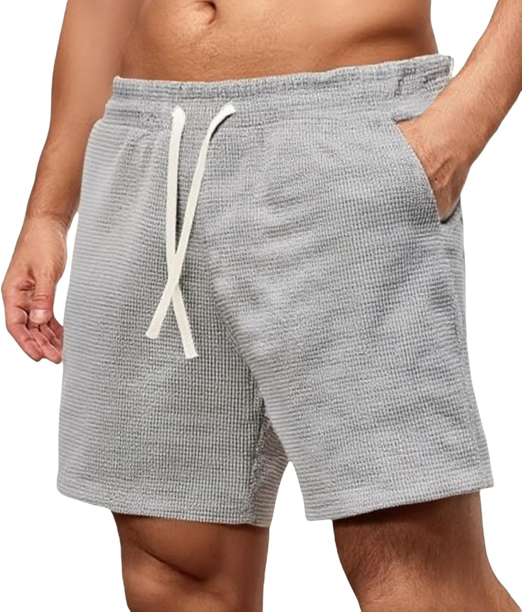 Herr Shopping Shorts För Stadsvandring Senior Man Lätt Skrynkelfri Stretch Andas Många Fickor Praktisk Elastisk Midja