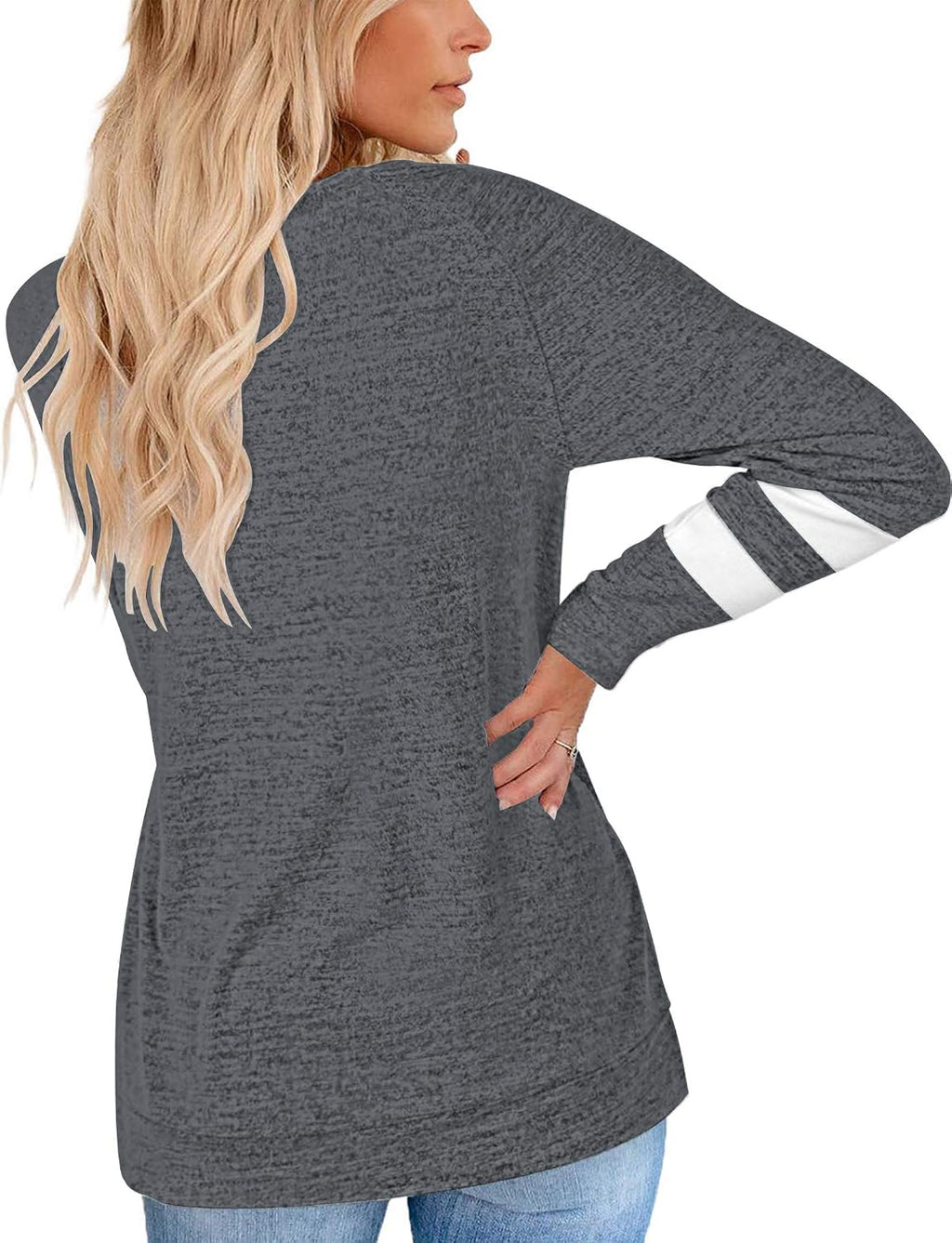 MOLERANI Långärmad rund hals lediga T-shirts blusar sweatshirts tunika toppar för vintern