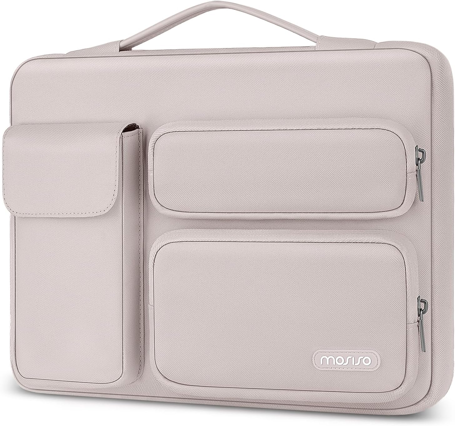 MOSISO 360 Protective Laptop Sleeve 14 inch, Laptop Sleeve Compatible with HP Dell ASUS Acer, HP Stream, Dell Latitude, IdeaPad, Side Opening Bag with 2 Raised and 1 Flapover Pockets