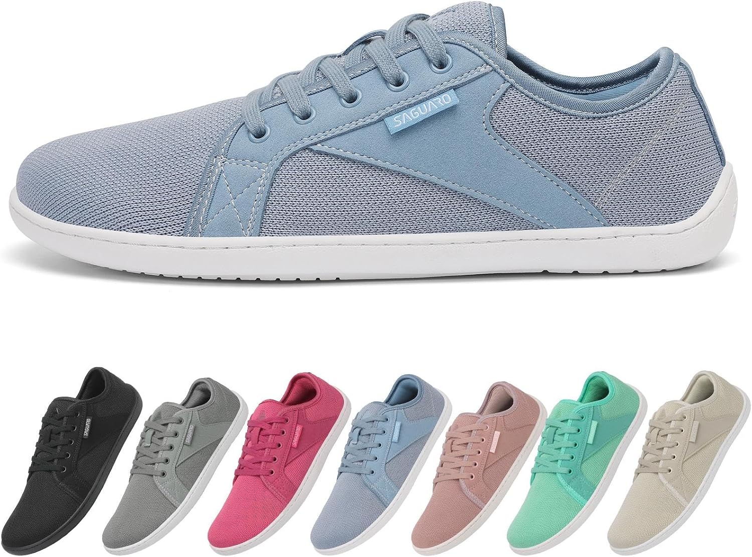 SAGUARO Unisex Knit Barfoot skor med Zero Drop Sula, Luck , Storlek 36–48