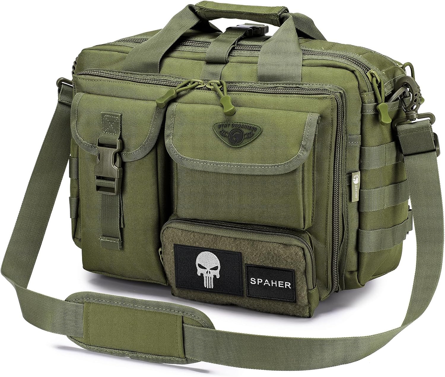 SPAHER Portfölj Herr Arbetsväska Herr Laptopväska 14/15,6/17,3 tum Business Tactical Bag Militärväska Axelväska Messenger Bag Herr Present för Kvinnor Herr