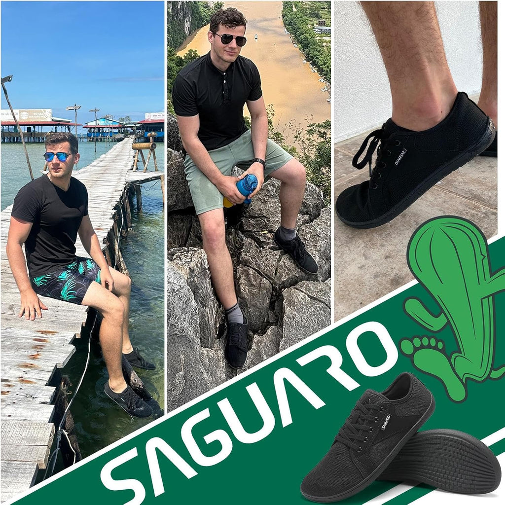 SAGUARO Unisex Knit Barfoot skor med Zero Drop Sula, Luck , Storlek 36–48