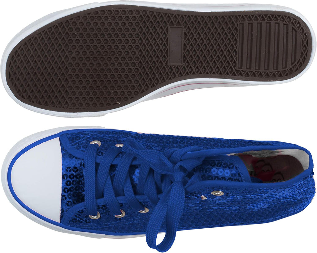 Brandsseller Dam Glitter sneakers paljetter halv höga spets damstövlar.