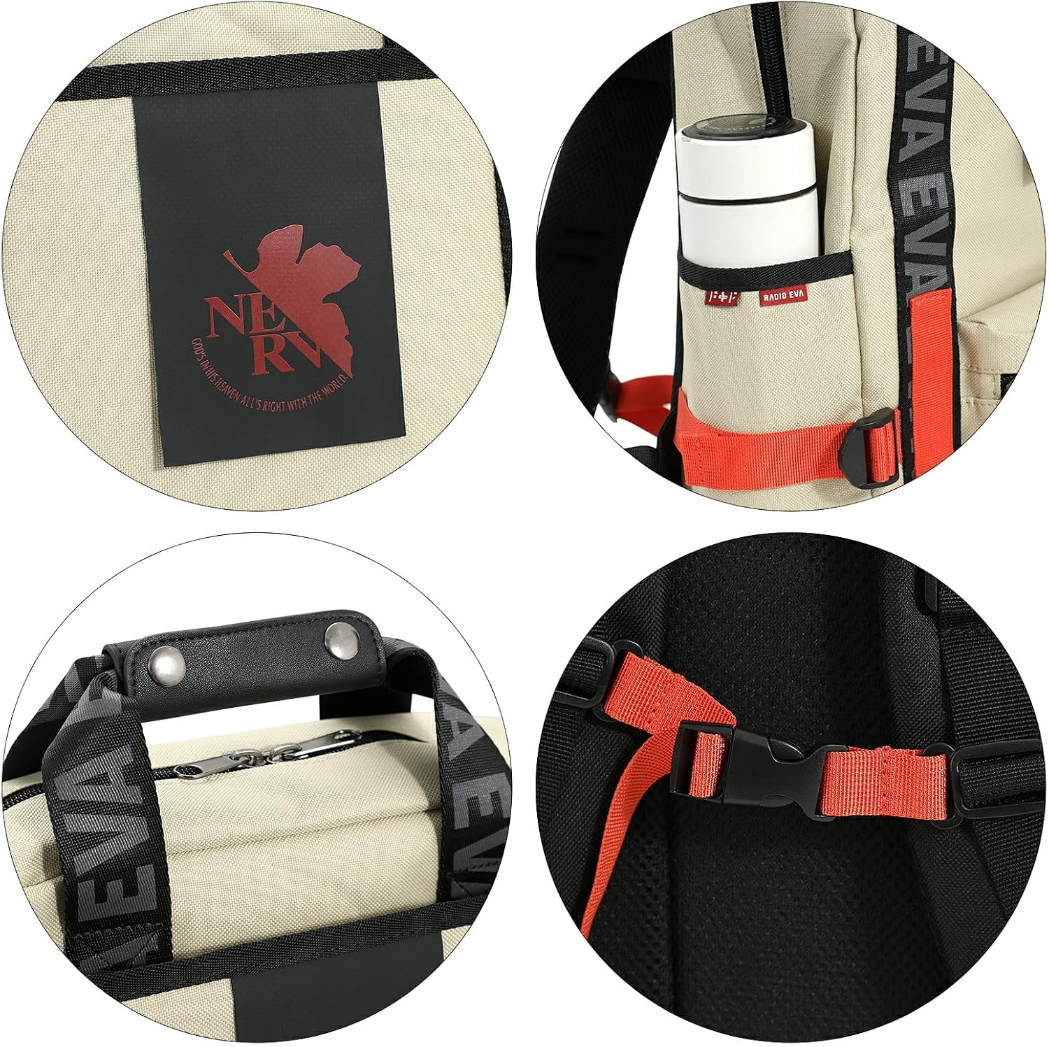 FIREFIRST x RADIO EVA - Evangelion Ryggsäck med laptopfack 15,6 tum Skolryggsäck