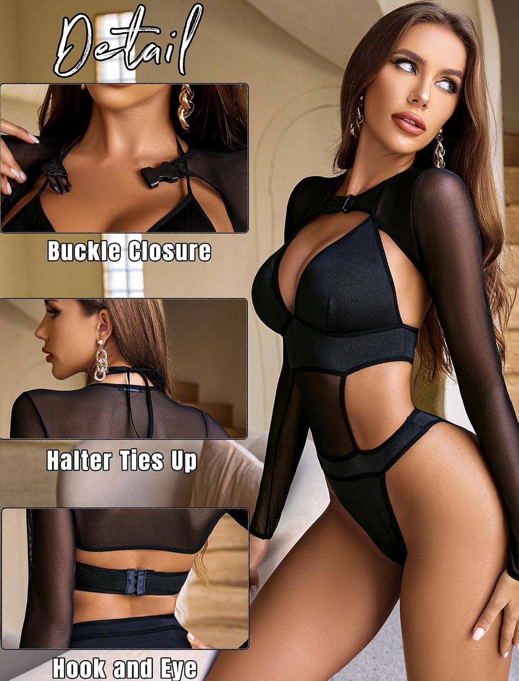 Avidlove Sexiga damunderklädesset, crop top-set, raave tyll, toppar, chica
