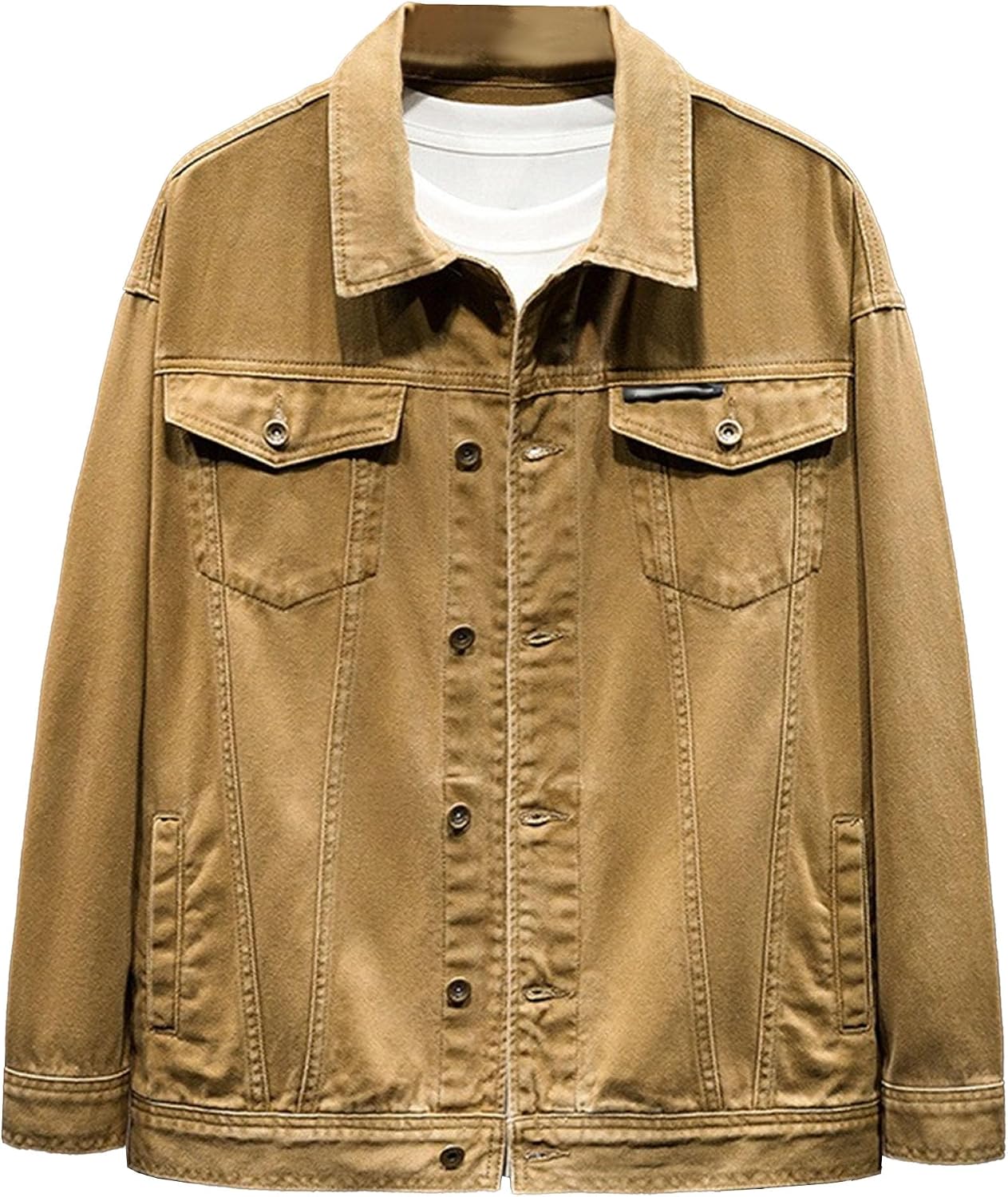JEShifangjiusu Män Street Fashion Casual Denim Ytterkläder Baggy Rapper Denim Jackor Hip Hop Avslappnad Passform Streetwear