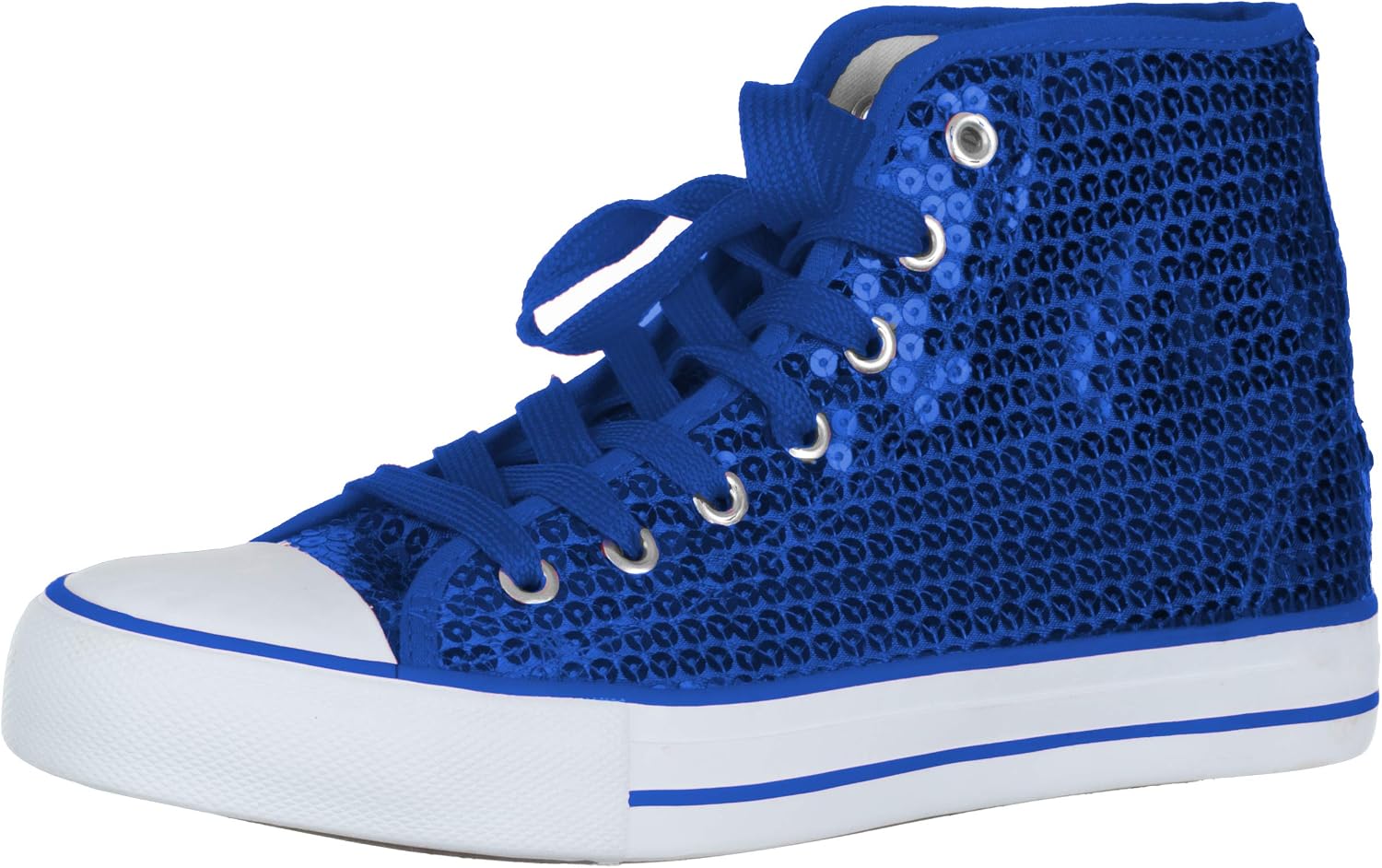 Brandsseller Dam Glitter sneakers paljetter halv höga spets damstövlar.