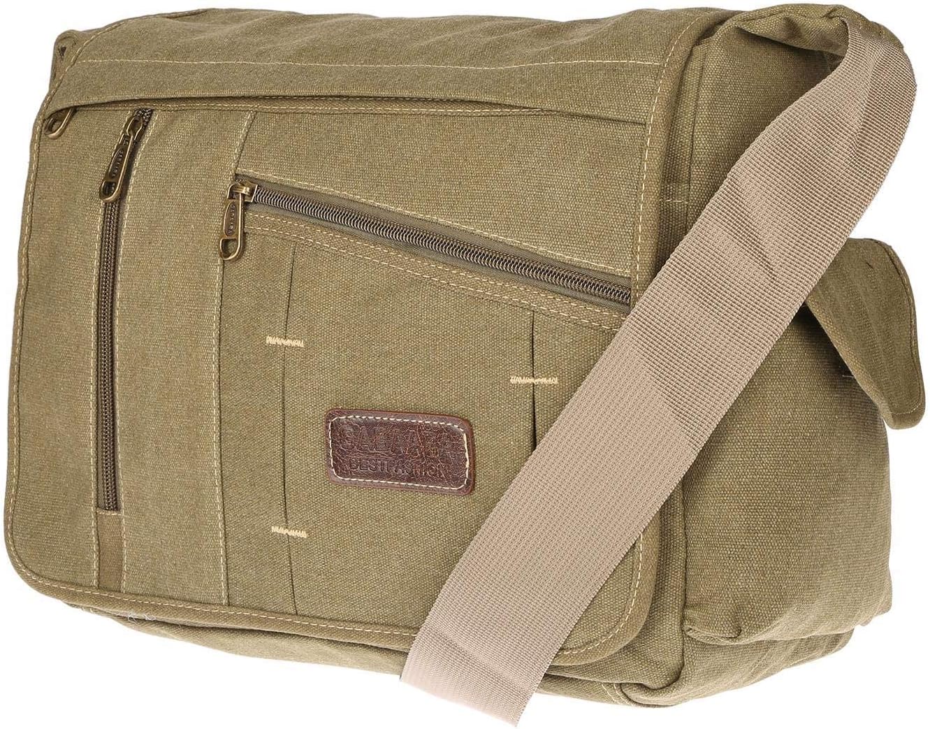Christian Wippermann stor XL herr dam väska axelväska kanvas Messenger Bag
