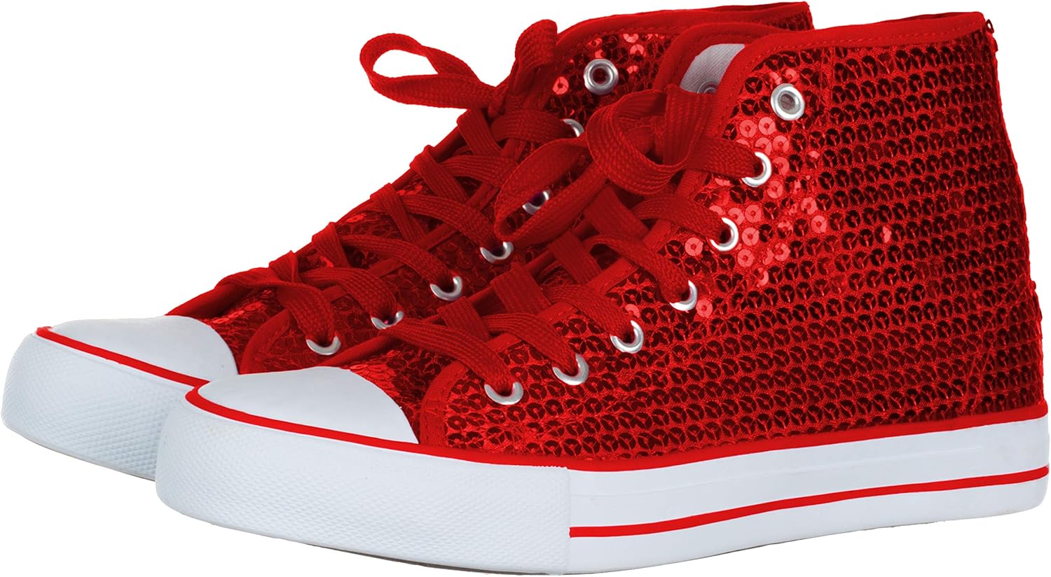 Brandsseller Dam Glitter sneakers paljetter halv höga spets damstövlar.