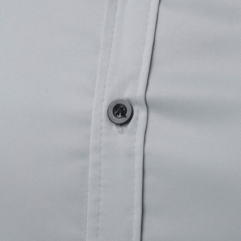Herr lyx satinklänning skjortor glänsande siden som långärmad button down skjortor casual normal passform bröllop fest avslutningsbal toppar paljetter skjorta män