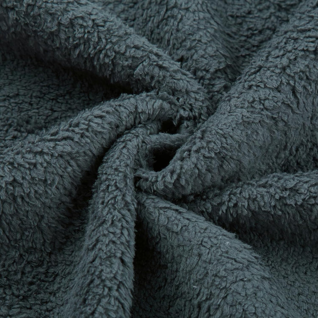 KUDORO Herrcardigan lång väst med dragkedja stickad kofta huvtröja tjock och ledig fleece tröja huvtröja