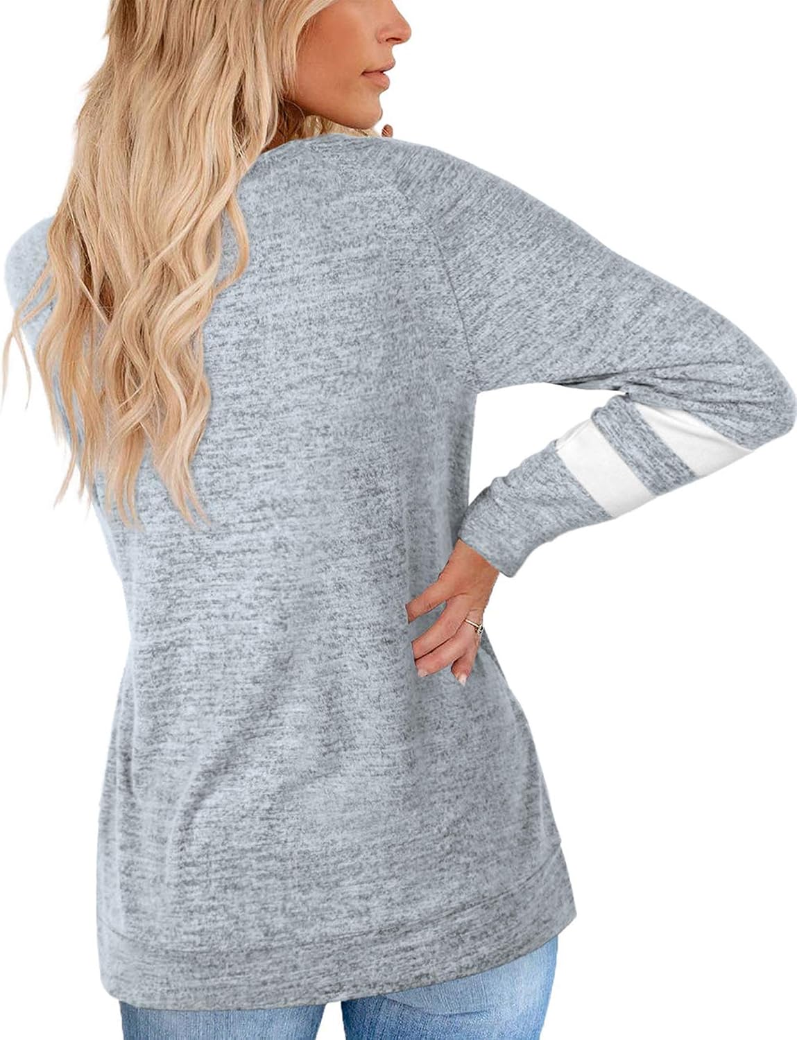 MOLERANI Långärmad rund hals lediga T-shirts blusar sweatshirts tunika toppar för vintern
