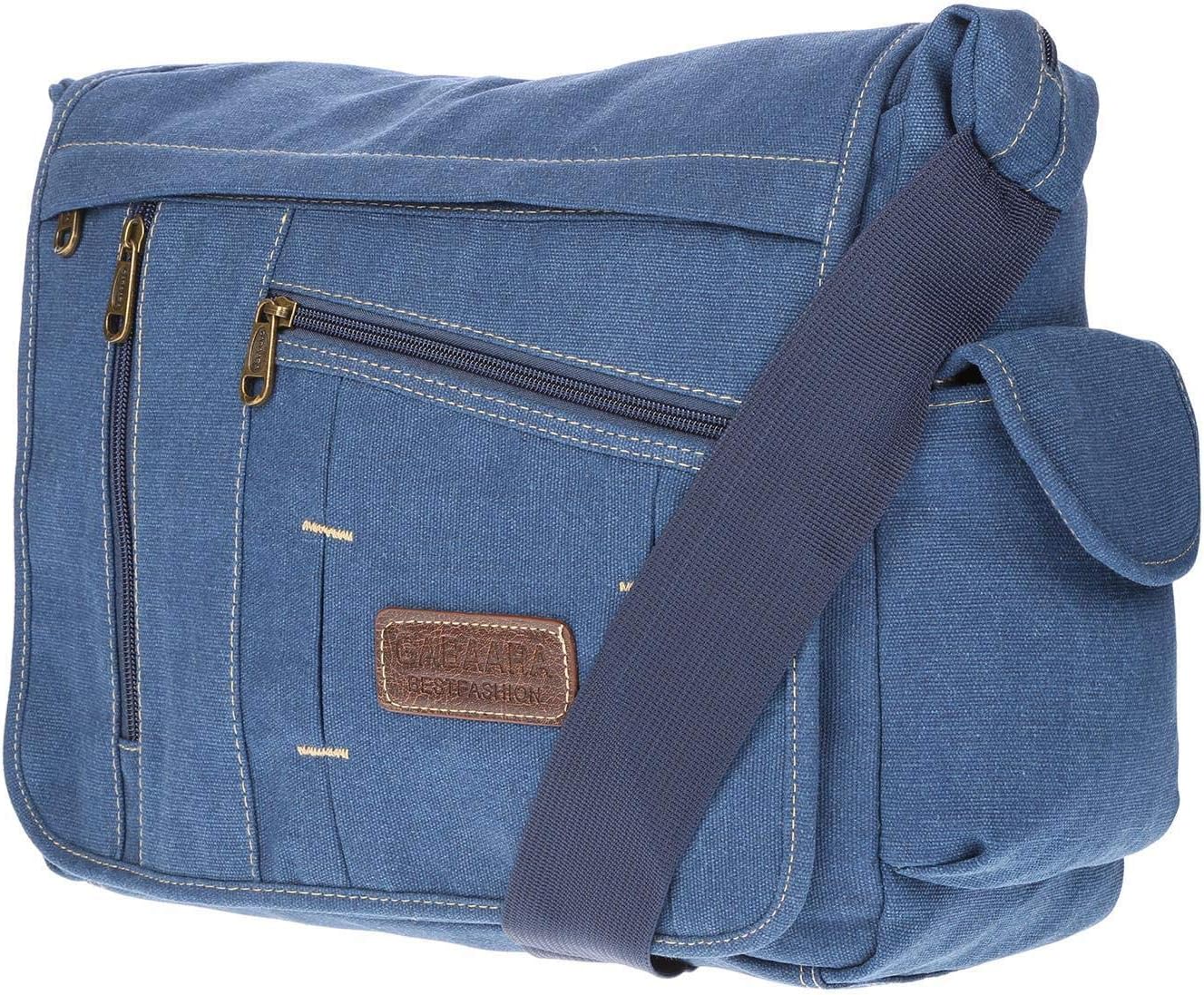 Christian Wippermann stor XL herr dam väska axelväska kanvas Messenger Bag