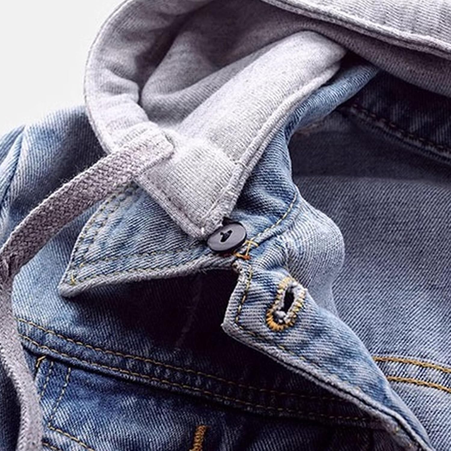 Huvtröjor för kvinnor vardaglig sommar långärmad huvtröja denimjackor button down trendig jeansjacka med huva