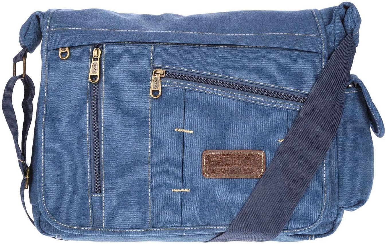 Christian Wippermann stor XL herr dam väska axelväska kanvas Messenger Bag