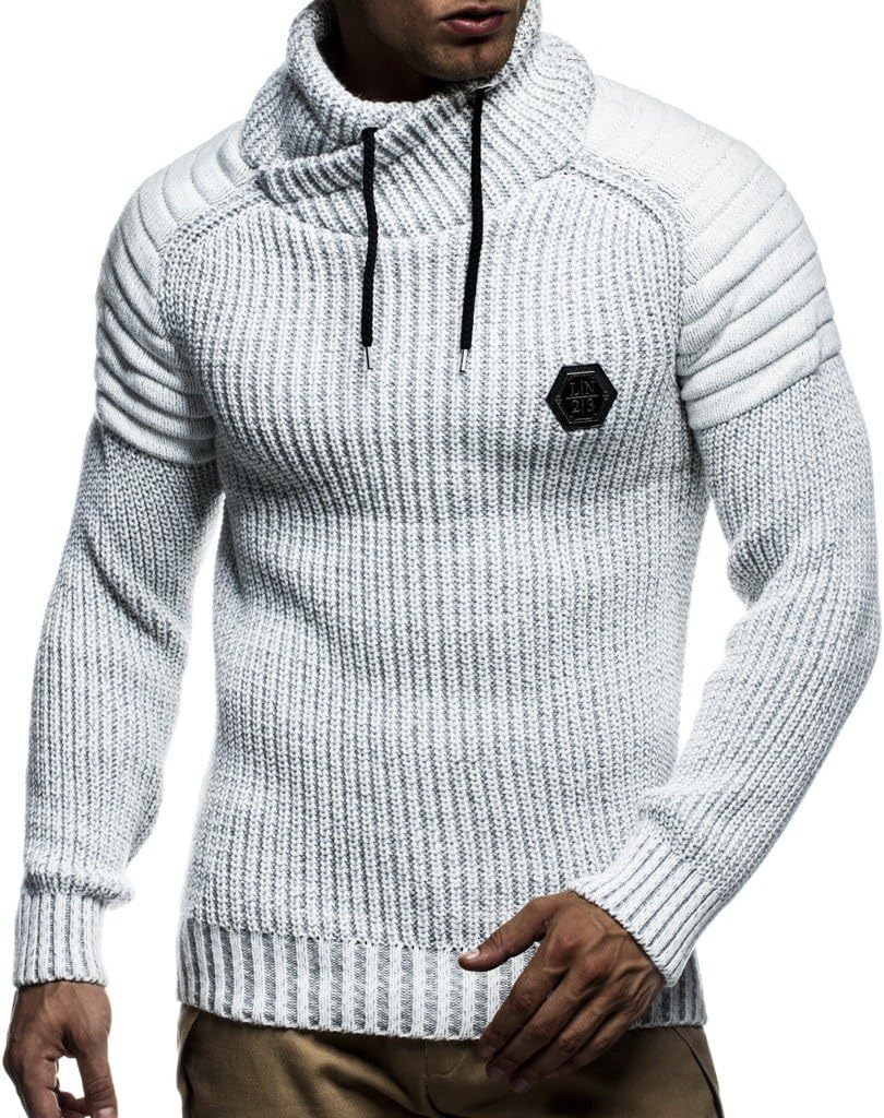 Leif Nelson Pullover stickad tröja för män LN-5235