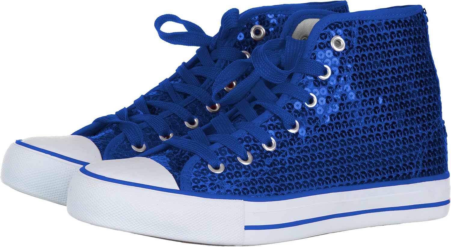 Brandsseller Dam Glitter sneakers paljetter halv höga spets damstövlar.