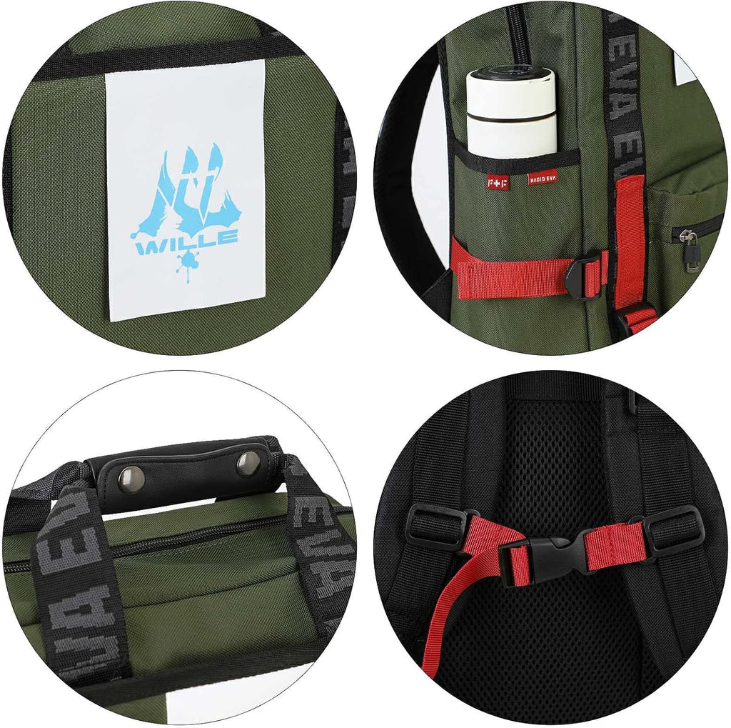 FIREFIRST x RADIO EVA - Evangelion Ryggsäck med laptopfack 15,6 tum Skolryggsäck