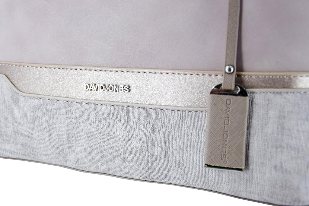 David Jones - Dam Stor Handväska - PU Läder Tote Bag - Praktisk Randig Axelväska - Kvinnor Medelstor Väska Axelremsväska Tygväska Damväska Shopper - Trendig Mode Elegant Kontor Arbete