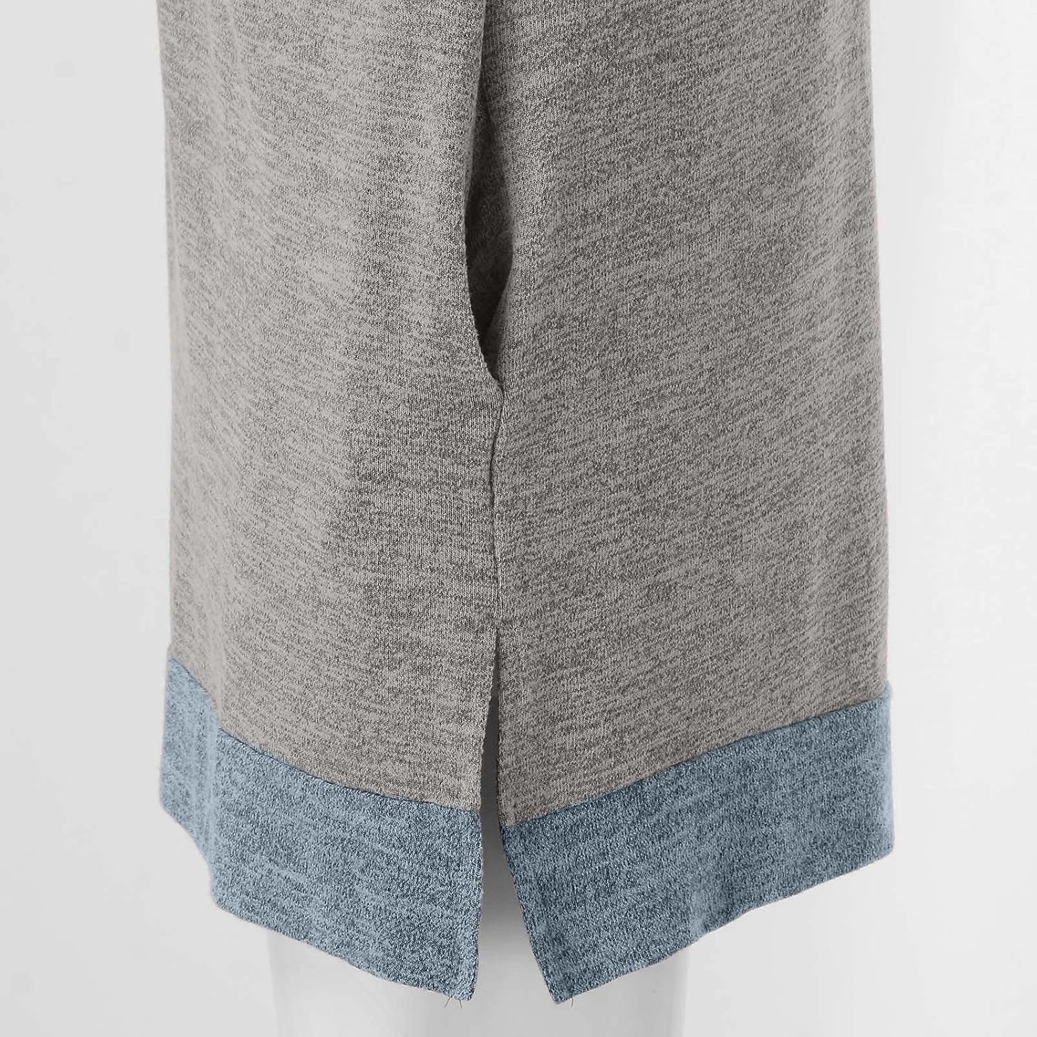 HUIFUAO T-shirt för kvinnor långärmad rund hals färgblock delad topp lös pullover topp skjorta kvinnor svart plus size t-shirt