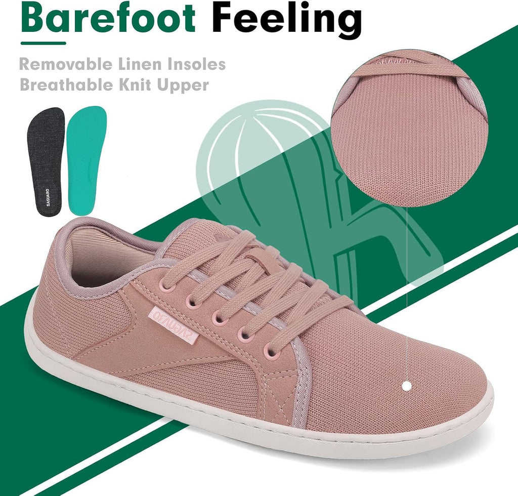 SAGUARO Unisex Knit Barfoot skor med Zero Drop Sula, Luck , Storlek 36–48