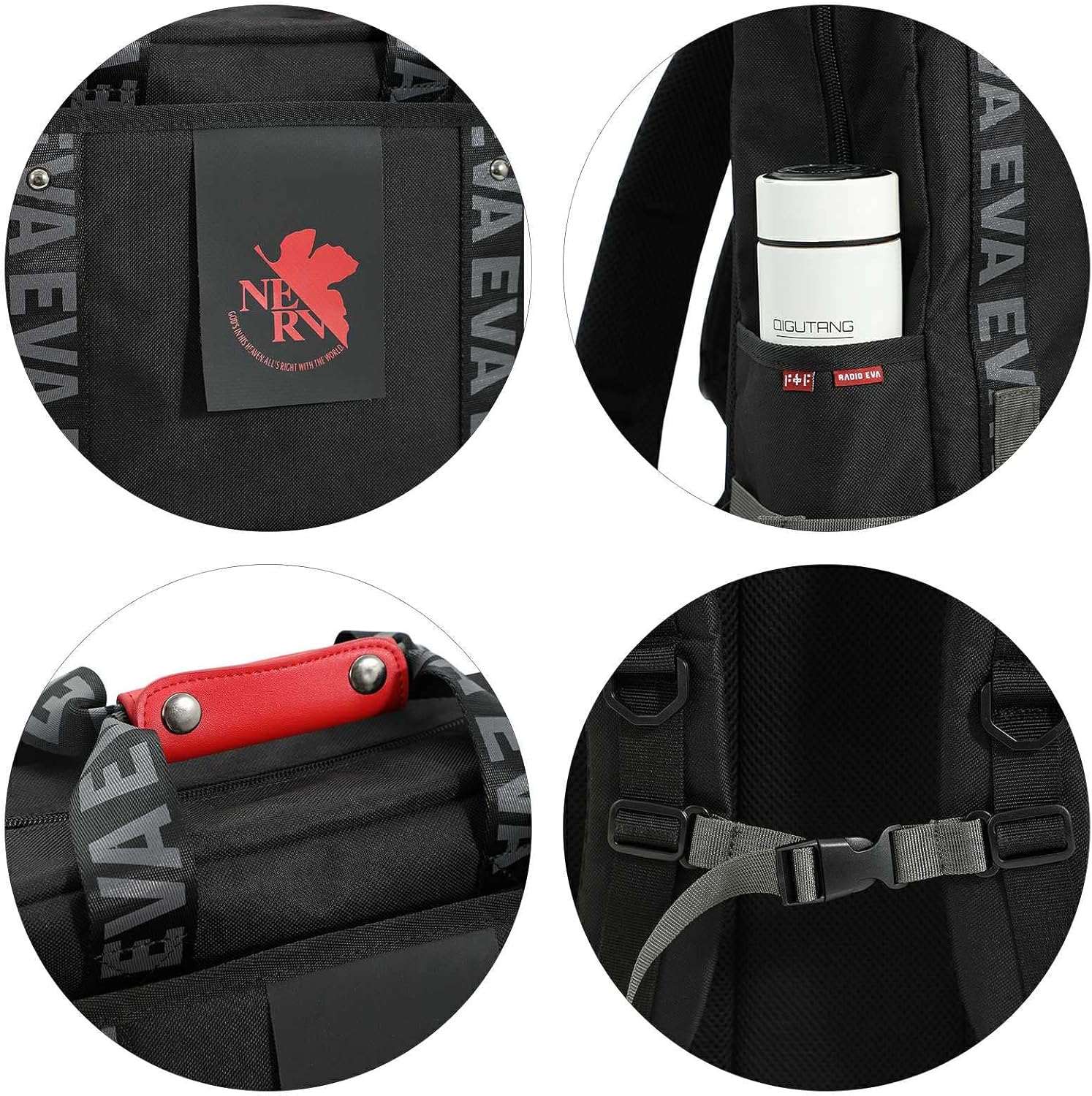FIREFIRST x RADIO EVA - Evangelion Ryggsäck med laptopfack 15,6 tum Skolryggsäck
